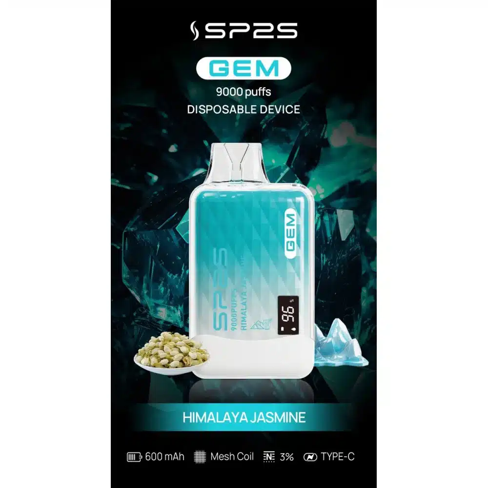 SP2S GEM9000口拋棄式電子煙｜高清顯示屏｜持久煙感｜精緻設計